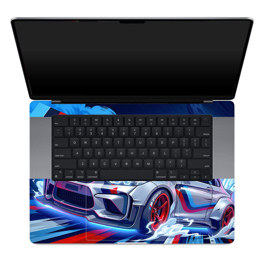 BMW M Performance MacBook Pro 16 M1, M2, M3, M4 2021-2024 3D Laptop Skin