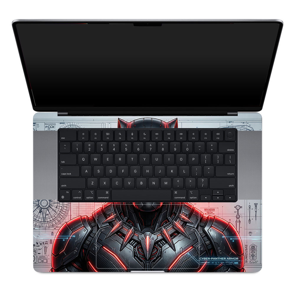 Black Panther Vibranium Tech MacBook Pro 16 M1, M2, M3, M4 2021-2024 Laptop Skin