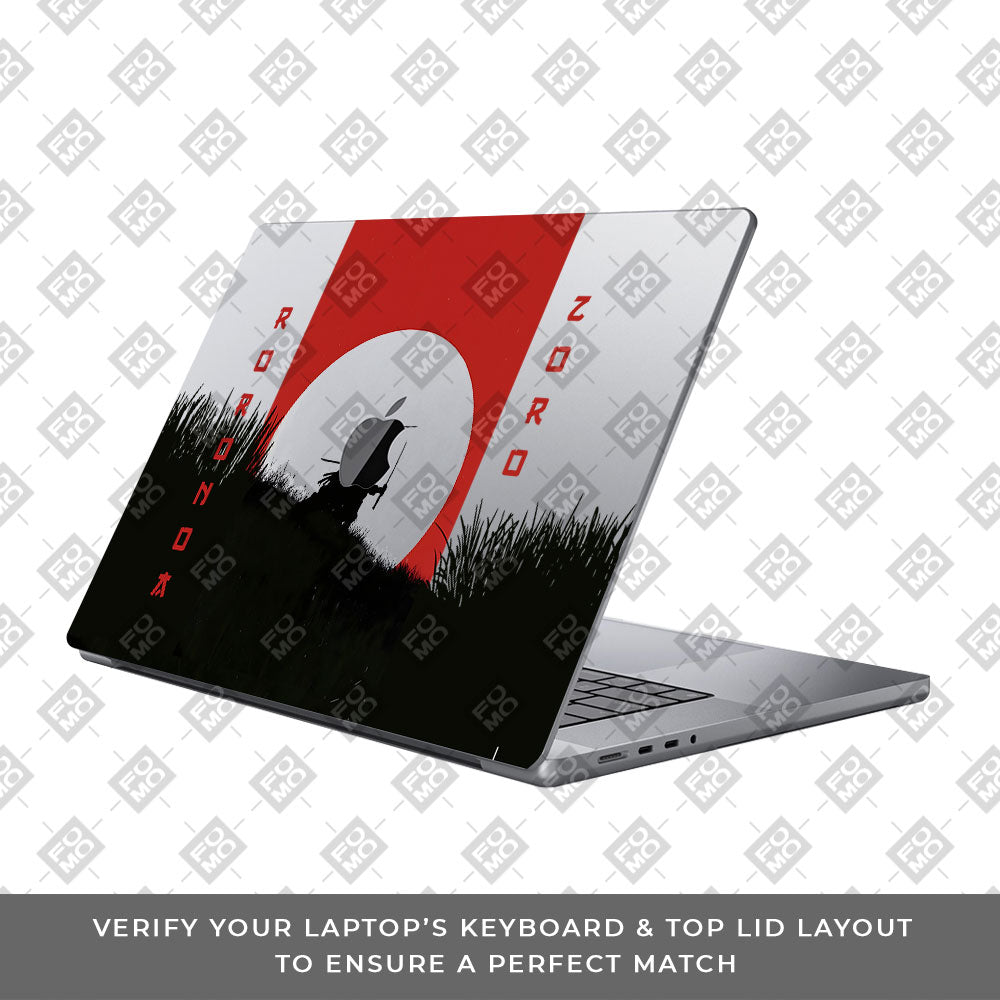 Transparent Swordsman's Resolve Macbook Pro 14 M5 Pro/Max 2026 Laptop Skin