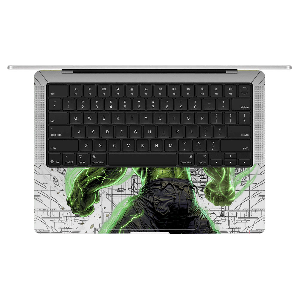 Transparent Hulk Smash Macbook Pro 14 M5 2025 Laptop Skin
