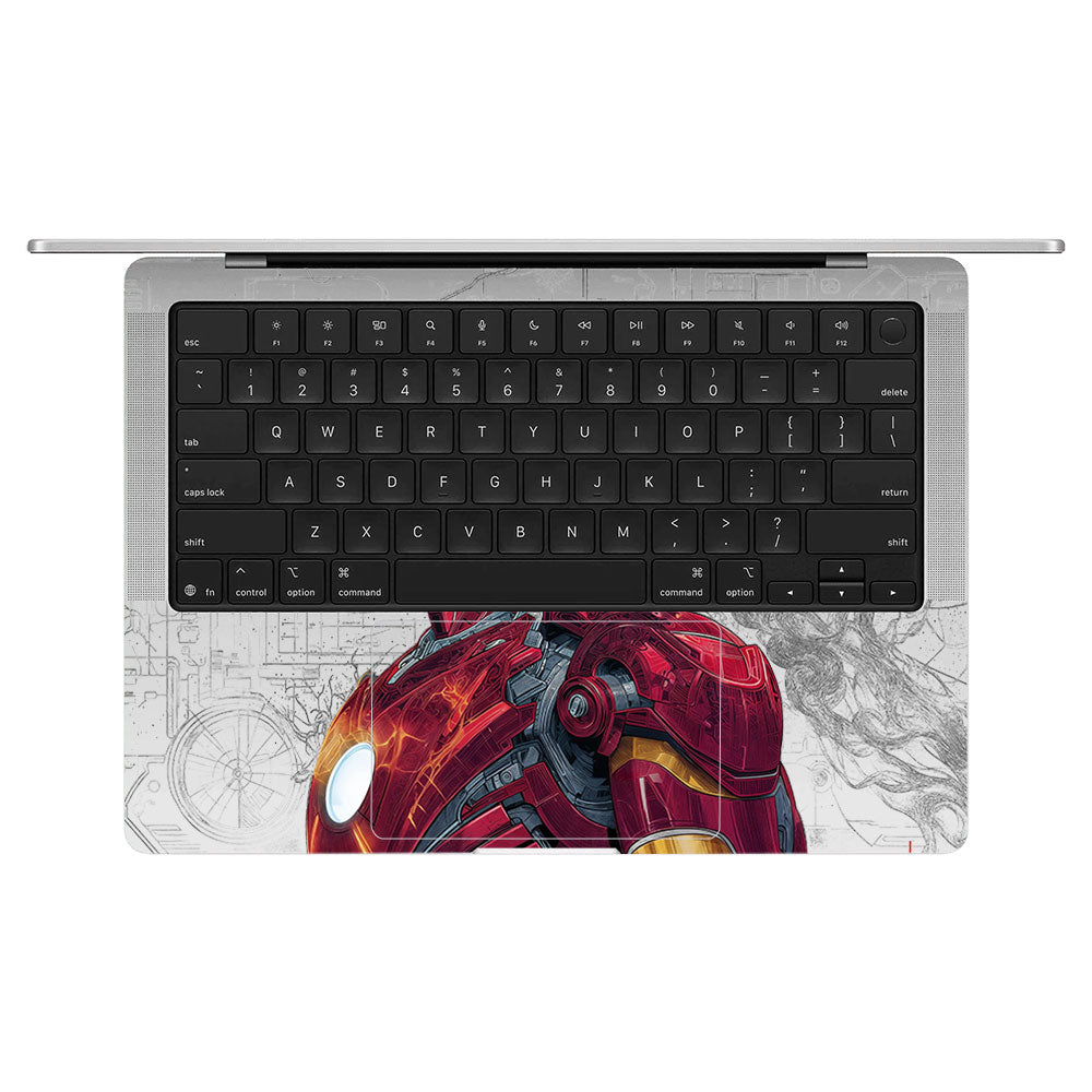 Transparent Futuristic Iron Man Macbook Pro 14 M5 Pro/Max 2026 Laptop Skin