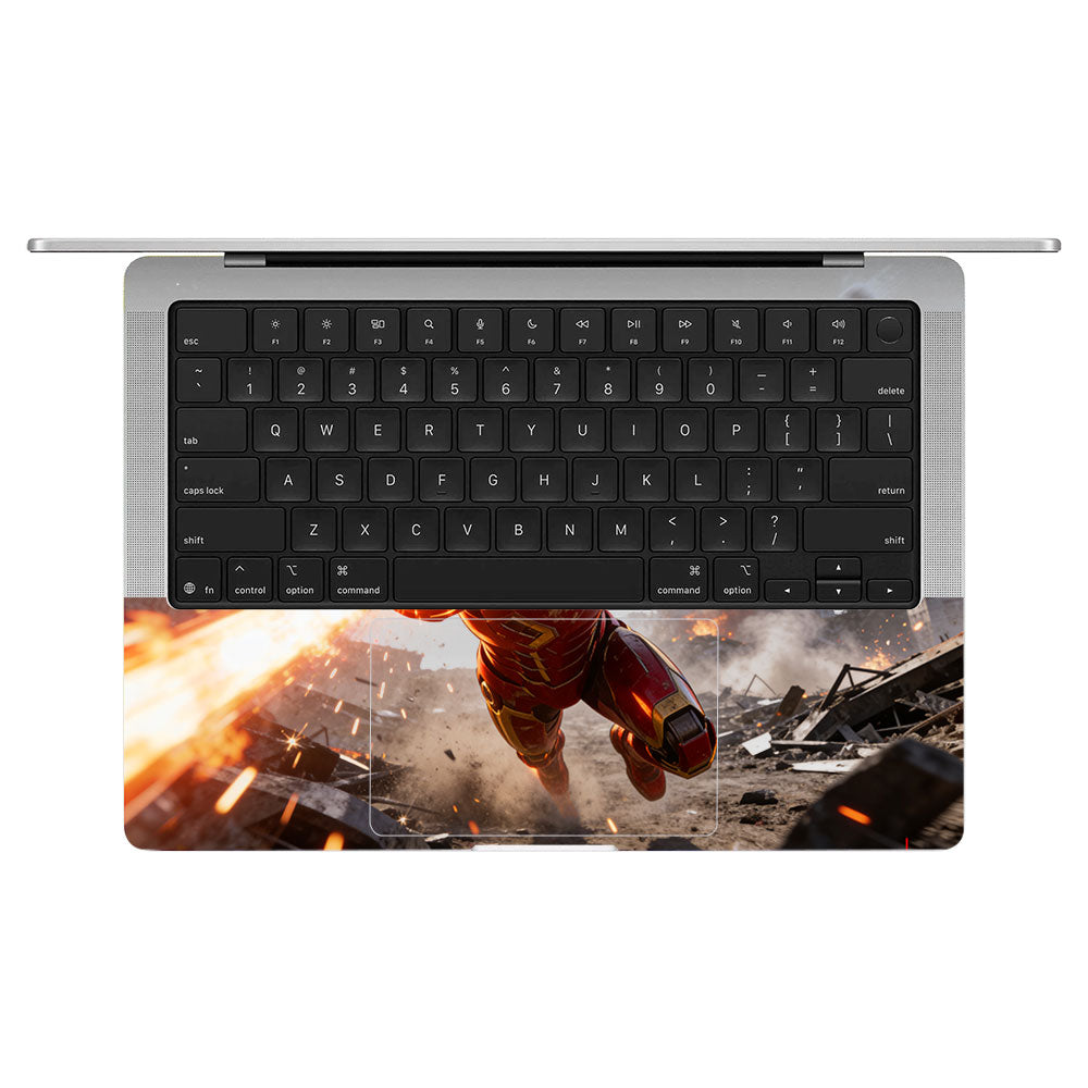 Transparent Iron Fist Macbook Pro 14 M5 2025 Laptop Skin