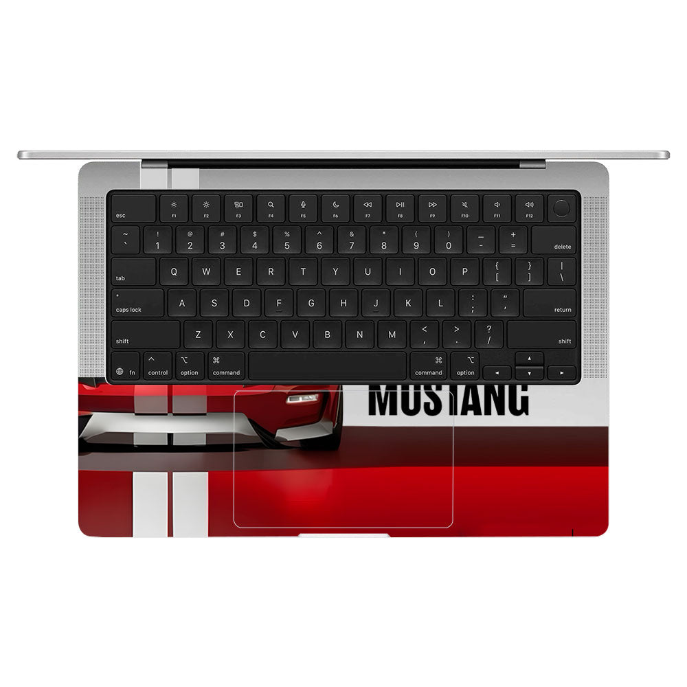 Transparent Mustang Power Macbook Pro 14 M5 2025 Laptop Skin
