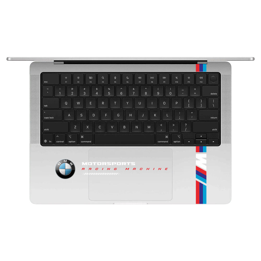 Transparent BMW Motorsport Racing Macbook Pro 14 M5 2025 Laptop Skin