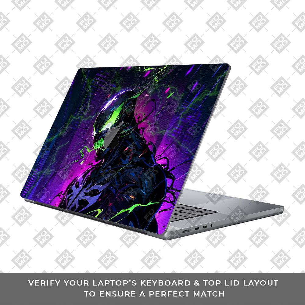 Venom Chaos Surge MacBook Pro 14 M5 Pro/Max 2026 3D Laptop Skin