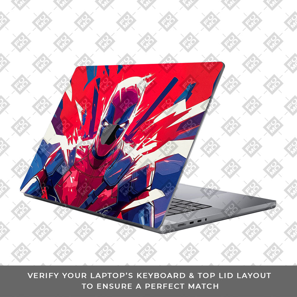 Deadpool Power Burst MacBook Pro 16 M5 Pro/Max 2026 3D Laptop Skin