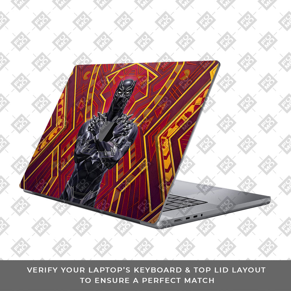 Wakanda Royal Power MacBook Pro 14 M5 Pro/Max 2026 3D Laptop Skin