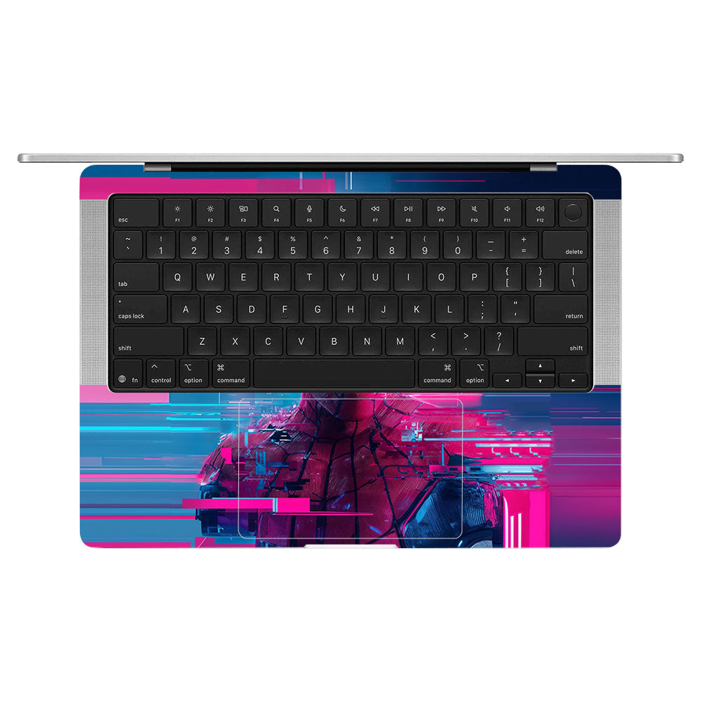 Glitch Spider Web MacBook Pro 14 M5 2025 3D Laptop Skin