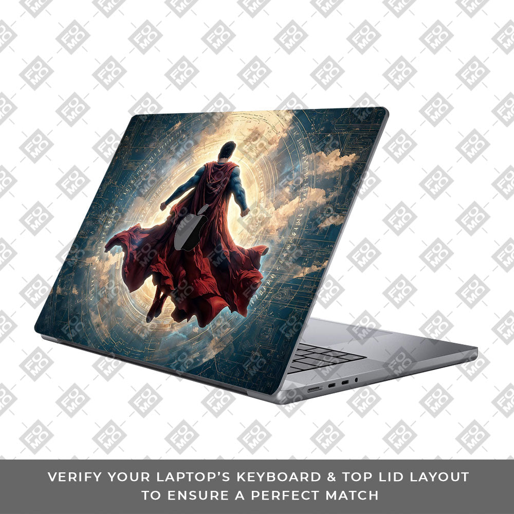 Superman Flying Beyond the Cosmos MacBook Pro 14 M5 2025 3D Laptop Skin