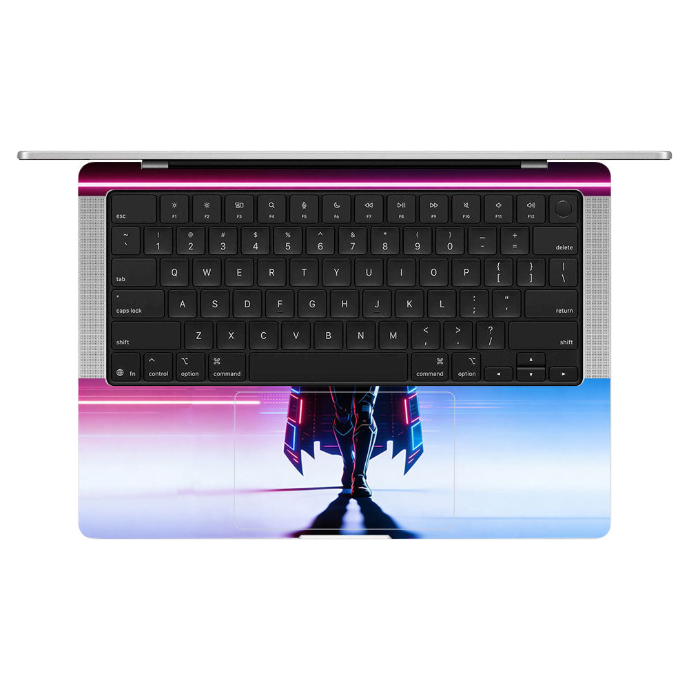 Superhero Neon Streaks MacBook Pro 14 M5 2025 3D Laptop Skin