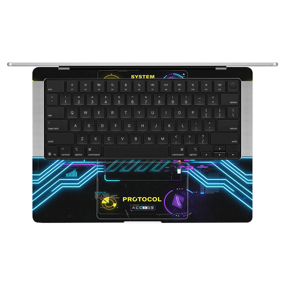 System Protocol MacBook Pro 14 M5 2025 3D Laptop Skin