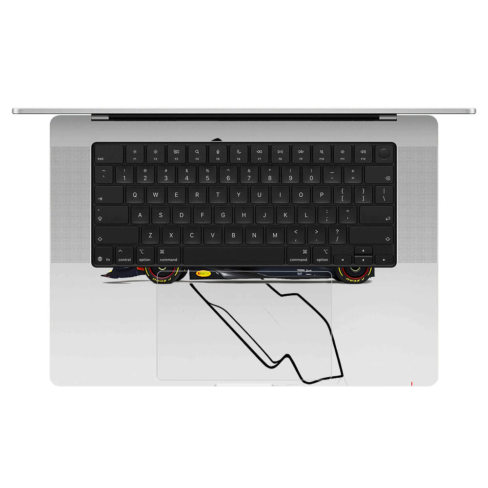 Transparent Track King Macbook Pro 16 M5 Pro/Max 2026 Laptop Skin
