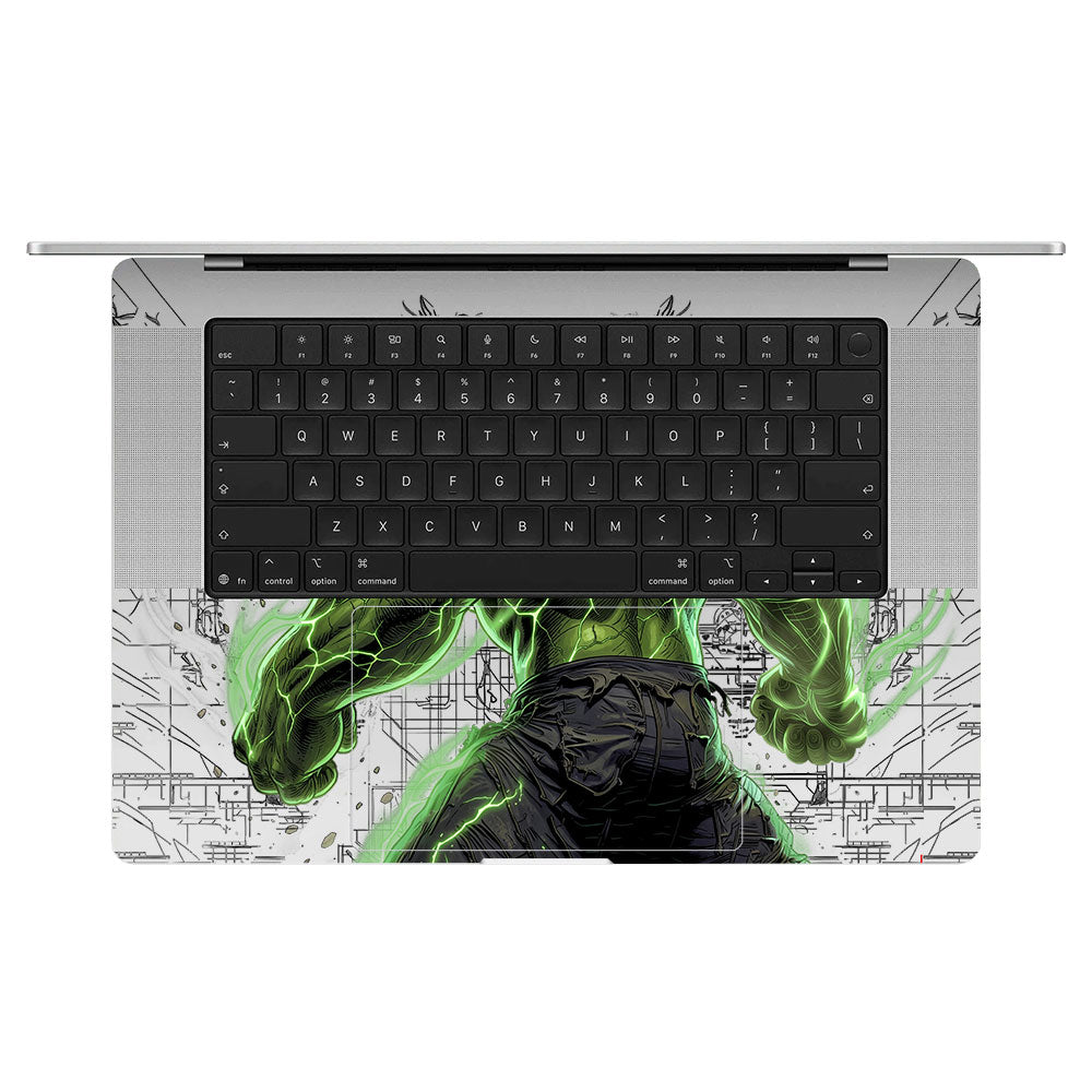 Transparent Hulk Smash Macbook Pro 16 M5 Pro/Max 2026 Laptop Skin