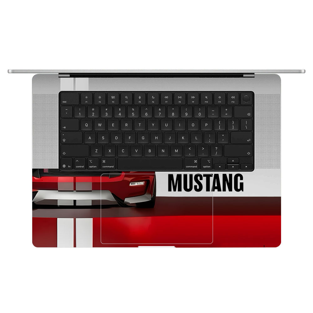 Transparent Mustang Power Macbook Pro 16 M5 Pro/Max 2026 Laptop Skin