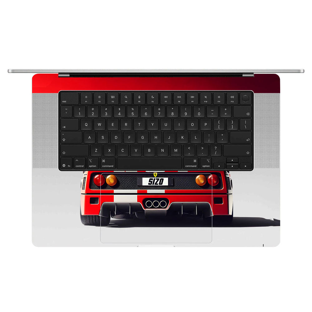 Transparent Ferrari F40 Macbook Pro 16 M5 Pro/Max 2026 Laptop Skin