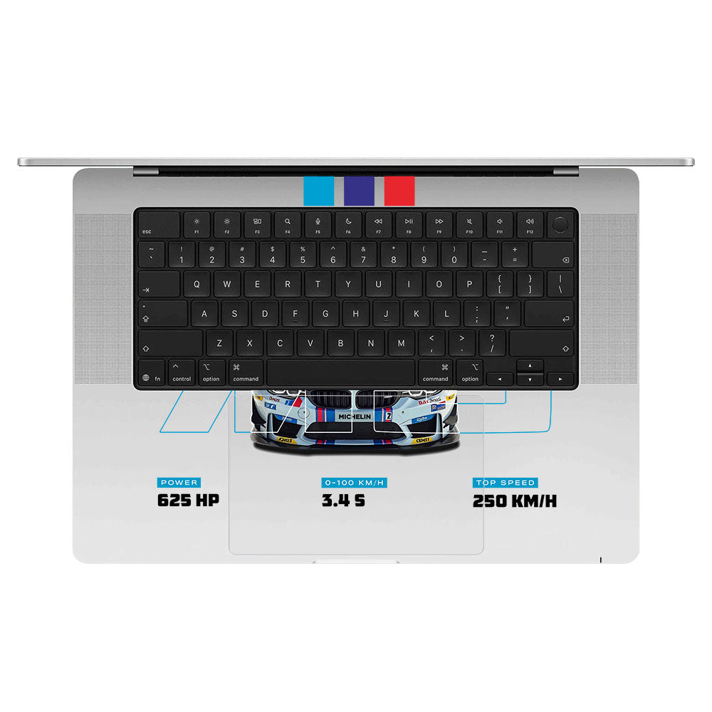 Transparent BMW M5 Macbook Pro 16 M5 Pro/Max 2026 Laptop Skin