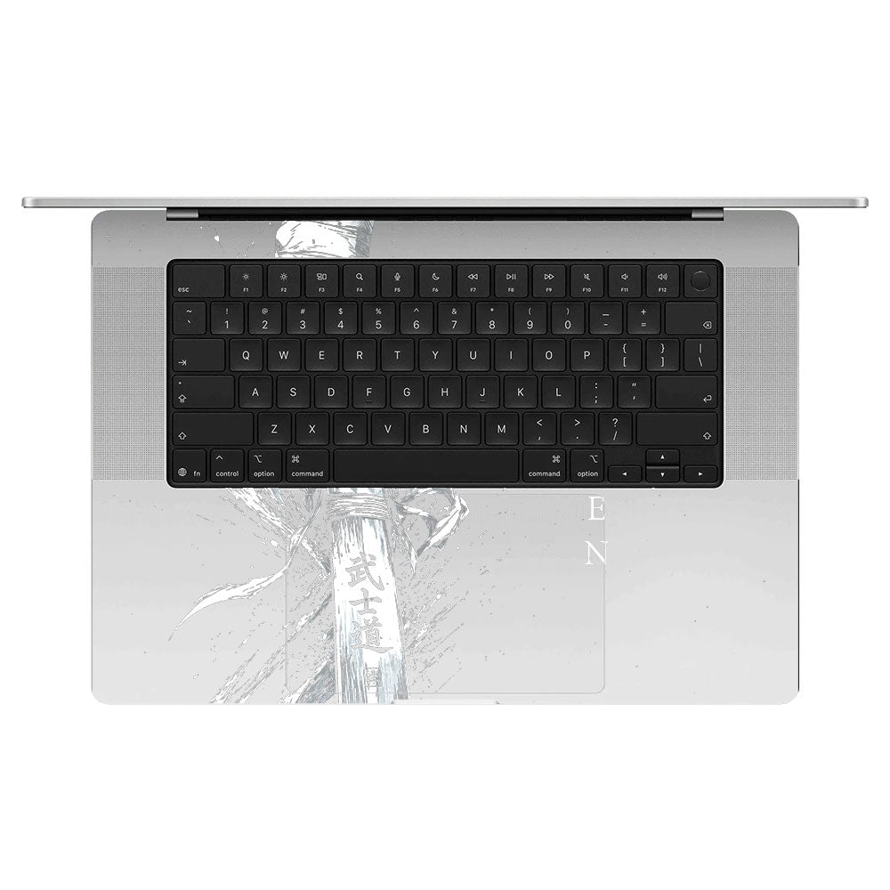 Transparent Kaizen Samurai Sword Macbook Pro 16 M5 Pro/Max 2026 Laptop Skin