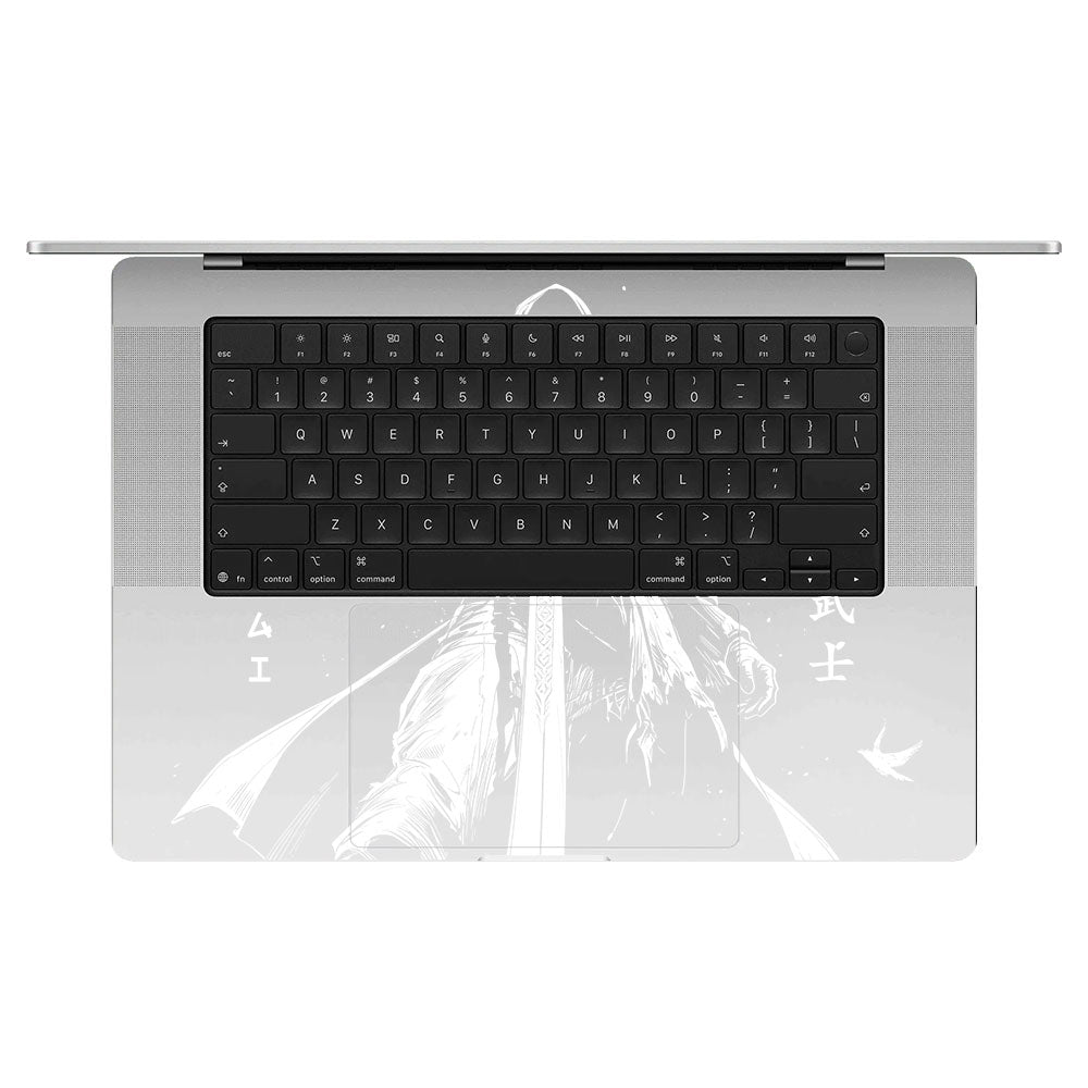 Transparent Samurai Sword Silhouette Macbook Pro 16 M5 Pro/Max 2026 Laptop Skin