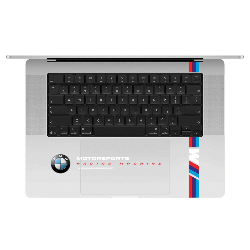 Transparent BMW Motorsport Racing Macbook Pro 16 M5 Pro/Max 2026 Laptop Skin