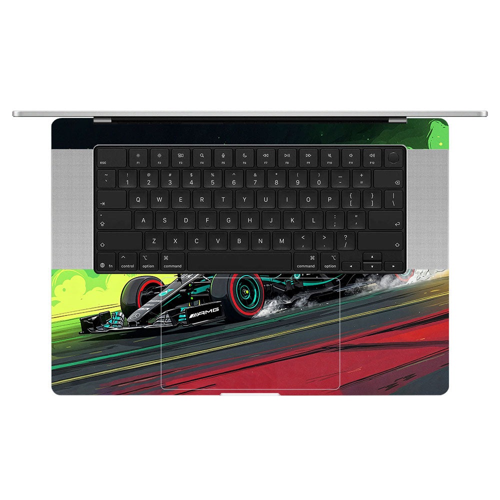 W15 F1 Red Bull x AMG Velocity MacBook Pro 16 M5 Pro/Max 2026 3D Laptop Skin