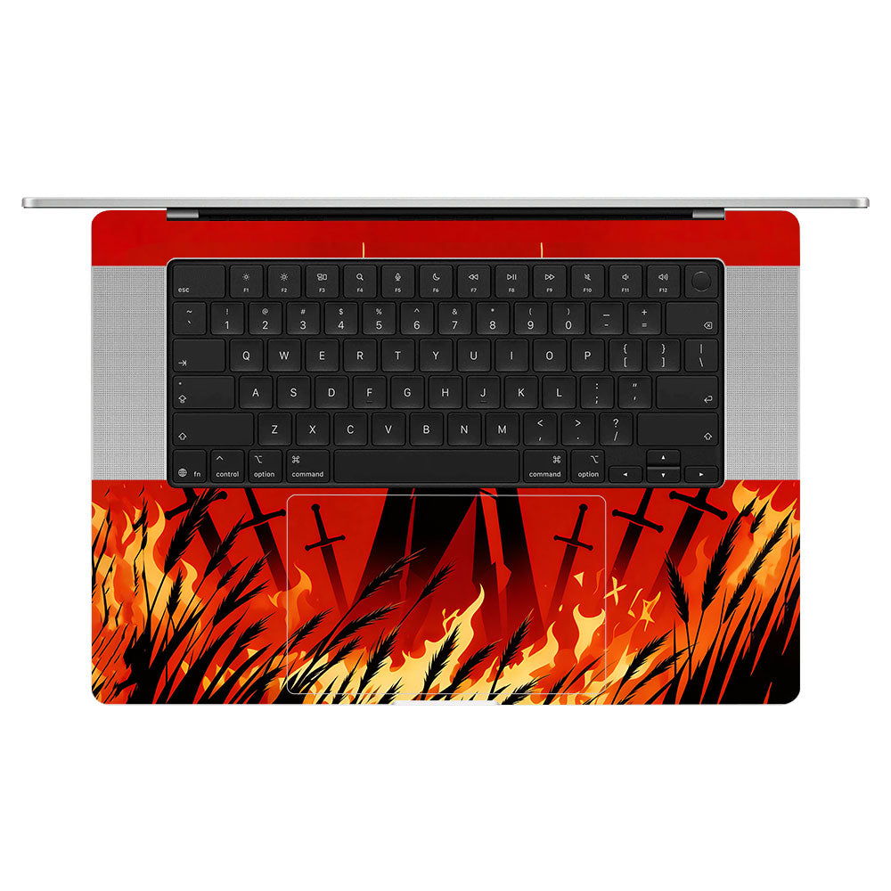Knight of Flames MacBook Pro 16 M5 Pro/Max 2026 3D Laptop Skin