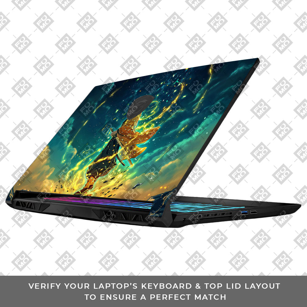 Zenitsu Thunder God MSI Katana 15 B13V Laptop Skin