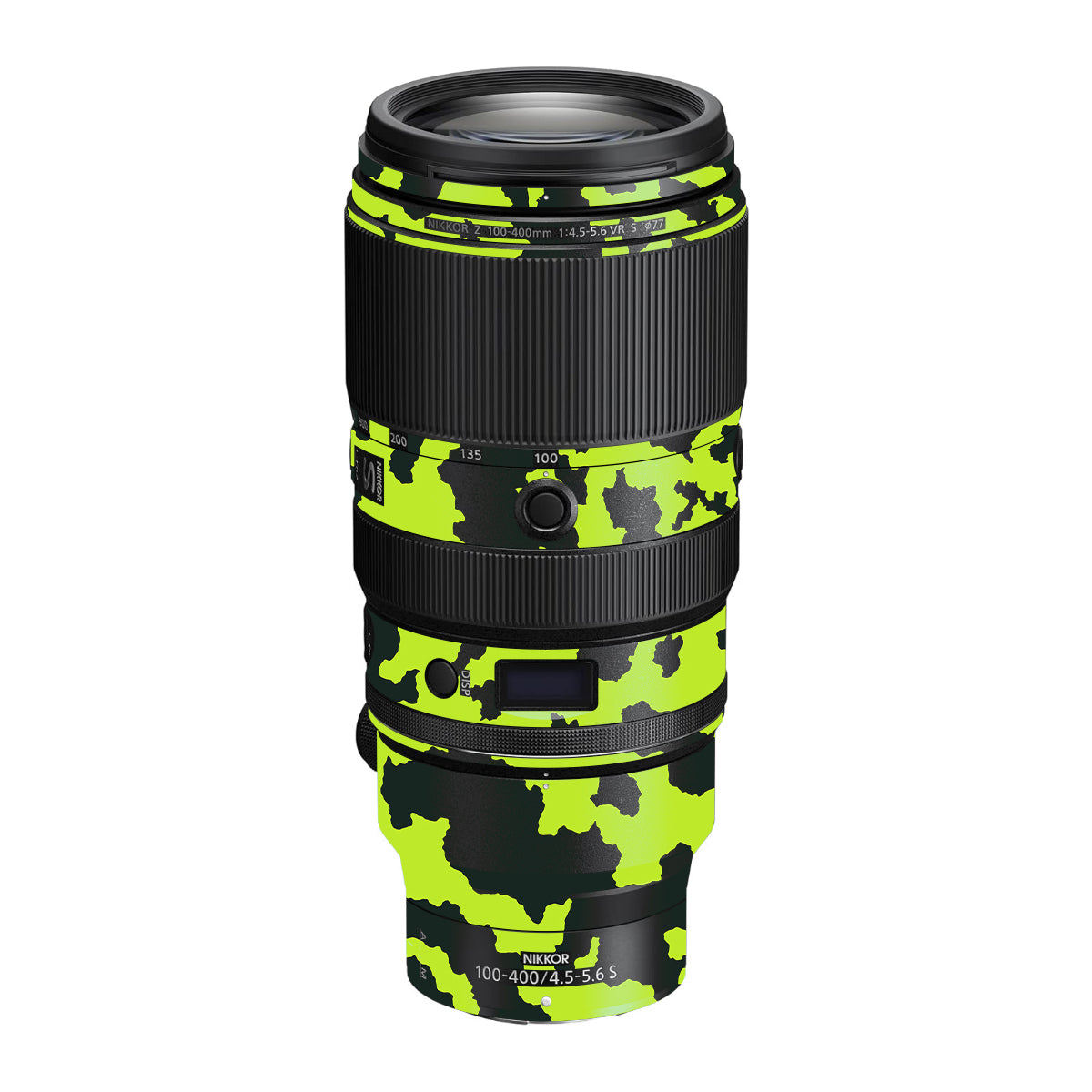 Neon Green Splatter Nikon Nikkor Z 100-400mm F/4.5-5.6 VR S Camera Lens Skin