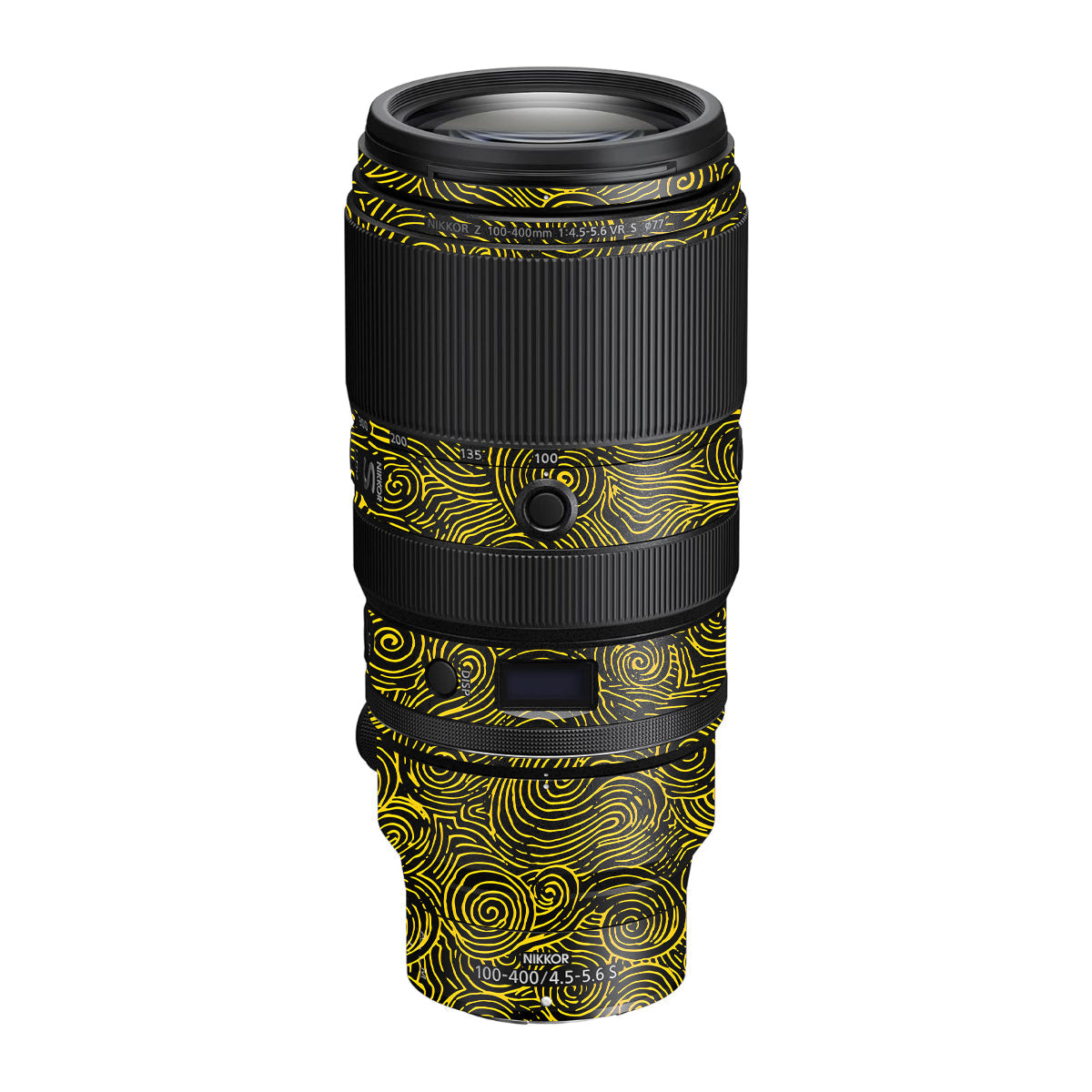 Yellow Spirals Nikon Nikkor Z 100-400mm F/4.5-5.6 VR S Camera Lens Skin