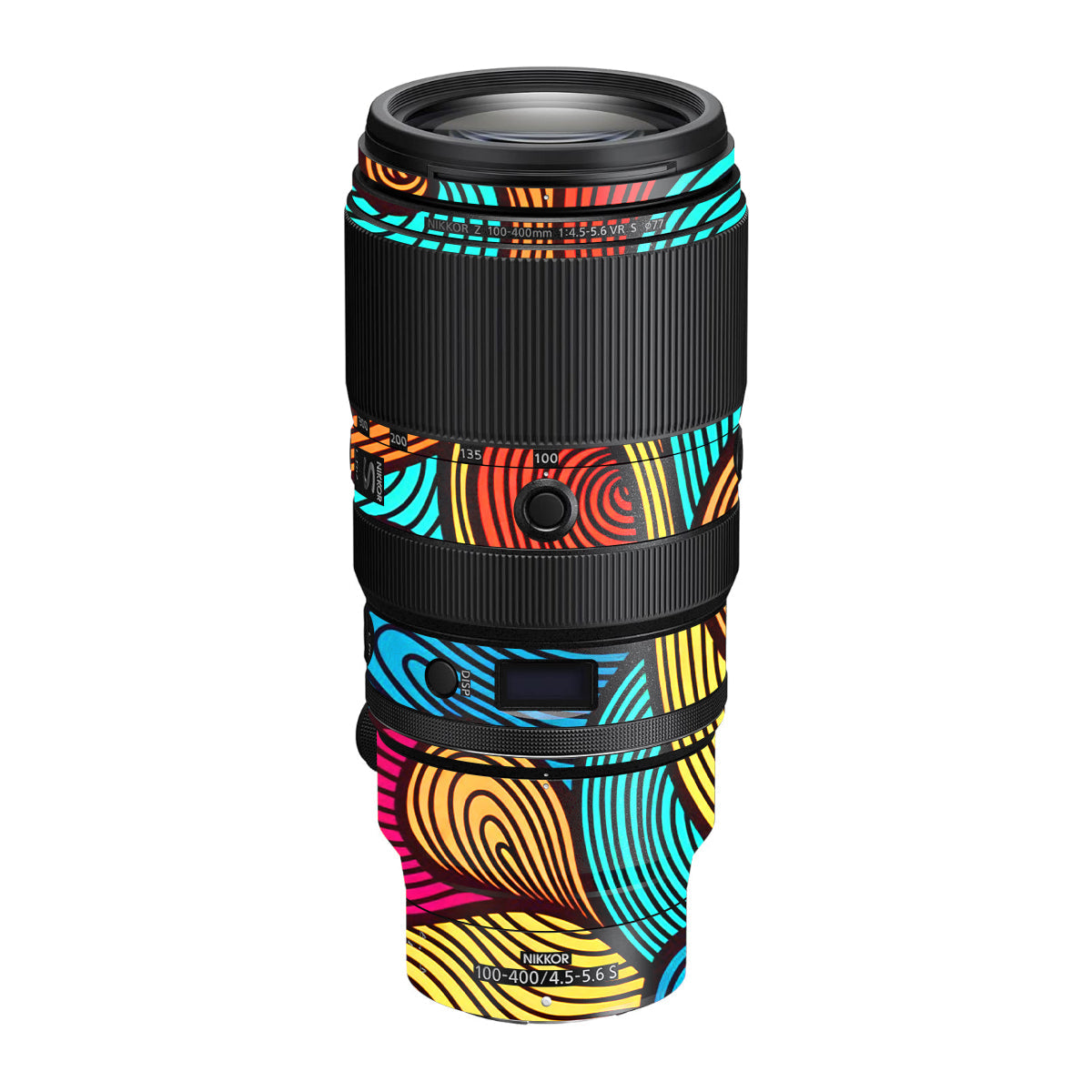 Retro Colorful Doodle Art Pattern Nikon Nikkor Z 100-400mm F/4.5-5.6 VR S Camera Lens Skin