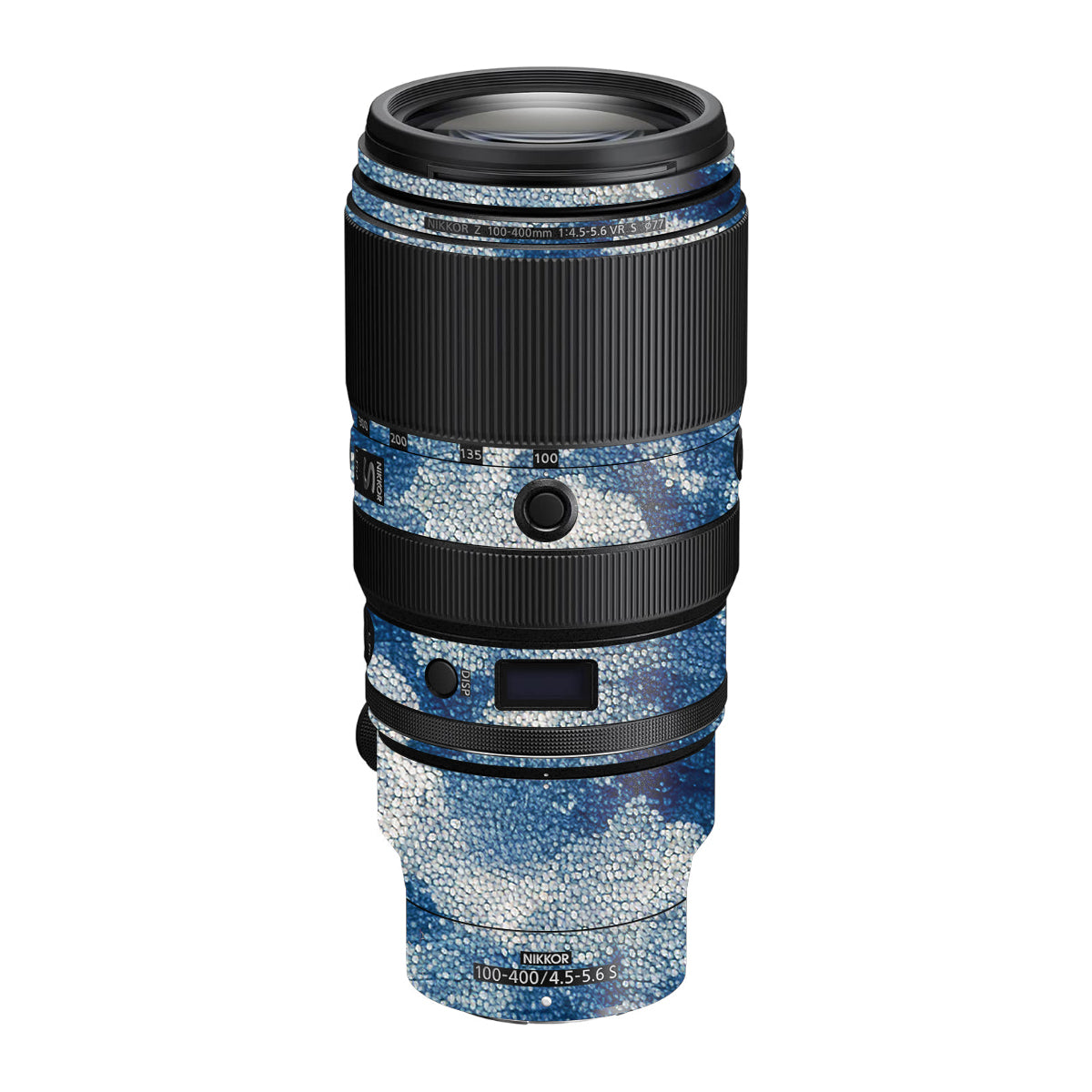Blue Watercolor Fabric Nikon Nikkor Z 100-400mm F/4.5-5.6 VR S Camera Lens Skin