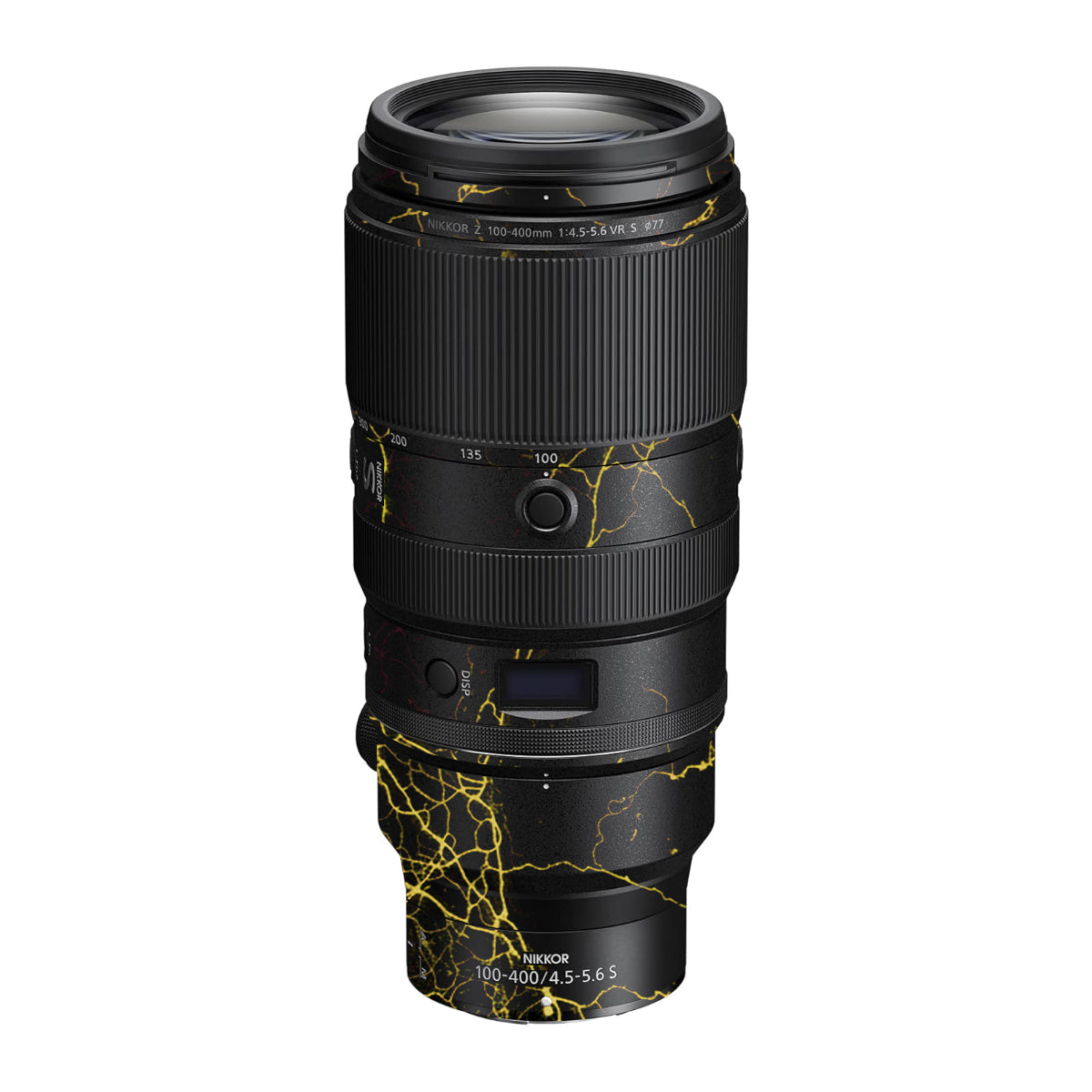Electric Gold Veins Nikon Nikkor Z 100-400mm F/4.5-5.6 VR S Camera Lens Skin