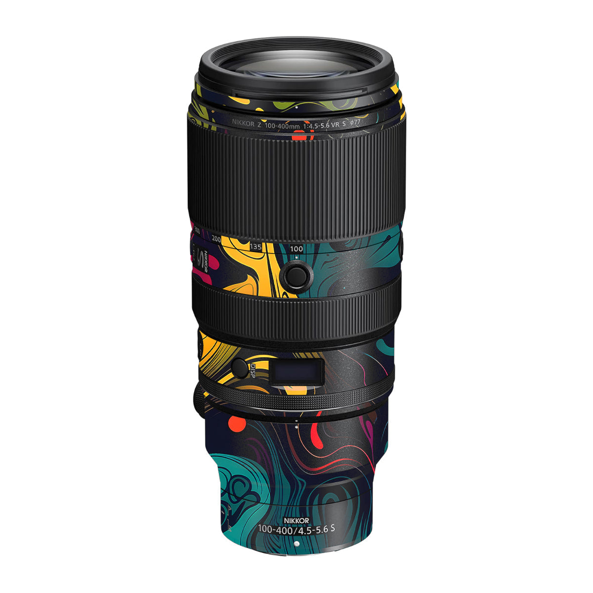 Psychedelic Color Swirl Nikon Nikkor Z 100-400mm F/4.5-5.6 VR S Camera Lens Skin