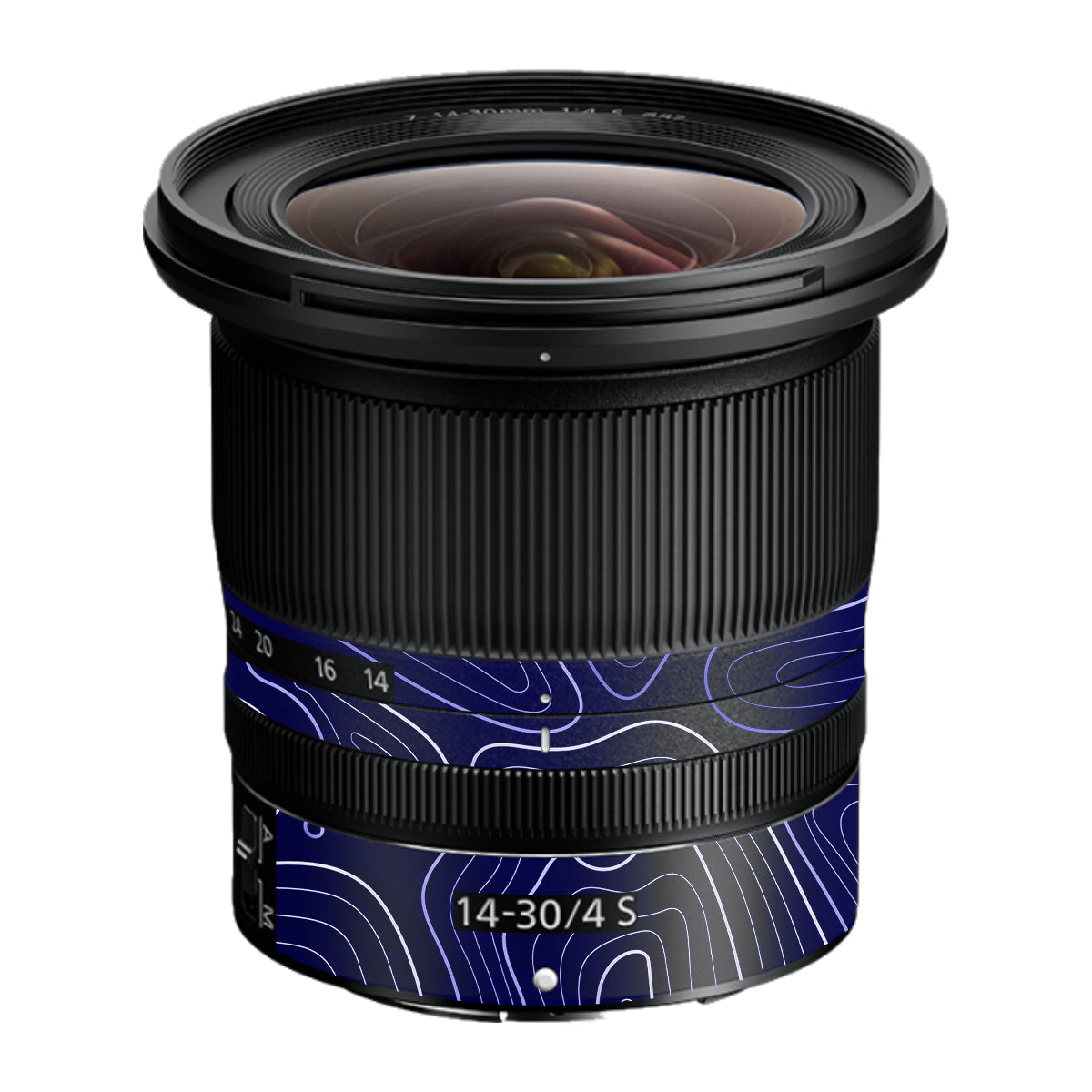 Deep Blue Contour Nikon Nikkor Z 14-30mm F/4 S Camera Lens Skin