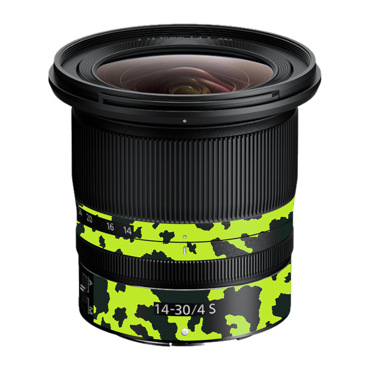 Neon Green Splatter Nikon Nikkor Z 14-30mm F/4 S Camera Lens Skin