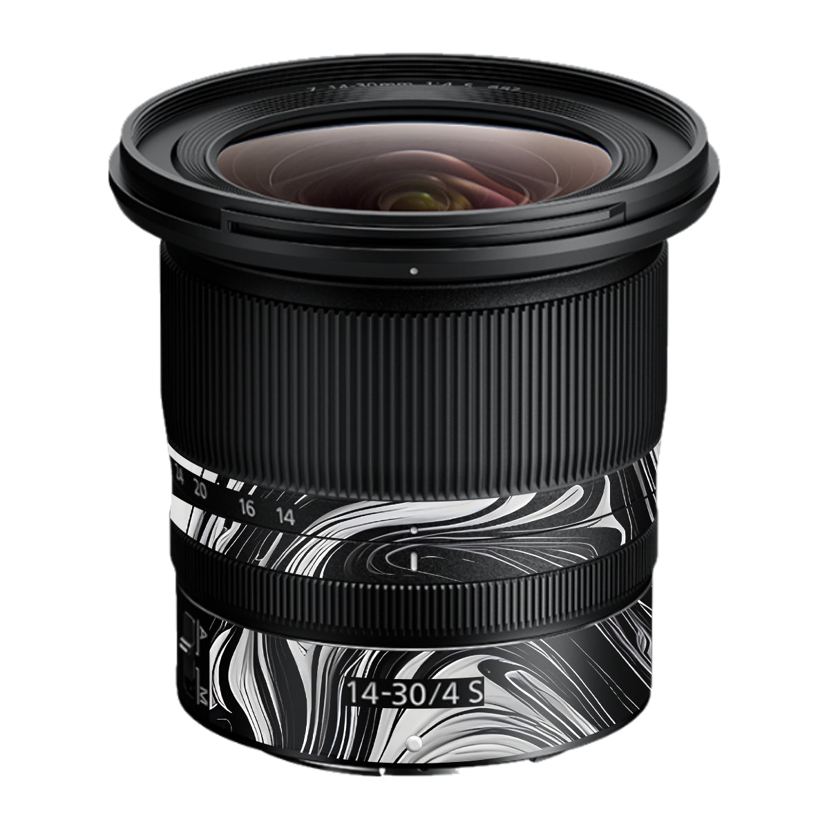 Black and White Marble Nikon Nikkor Z 14-30mm F/4 S Camera Lens Skin