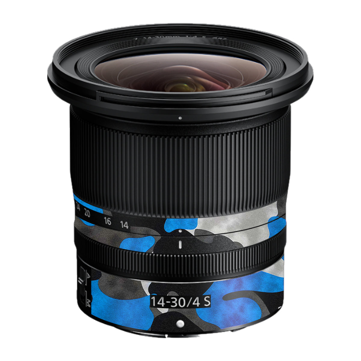 Blue Grey Camo Nikon Nikkor Z 14-30mm F/4 S Camera Lens Skin
