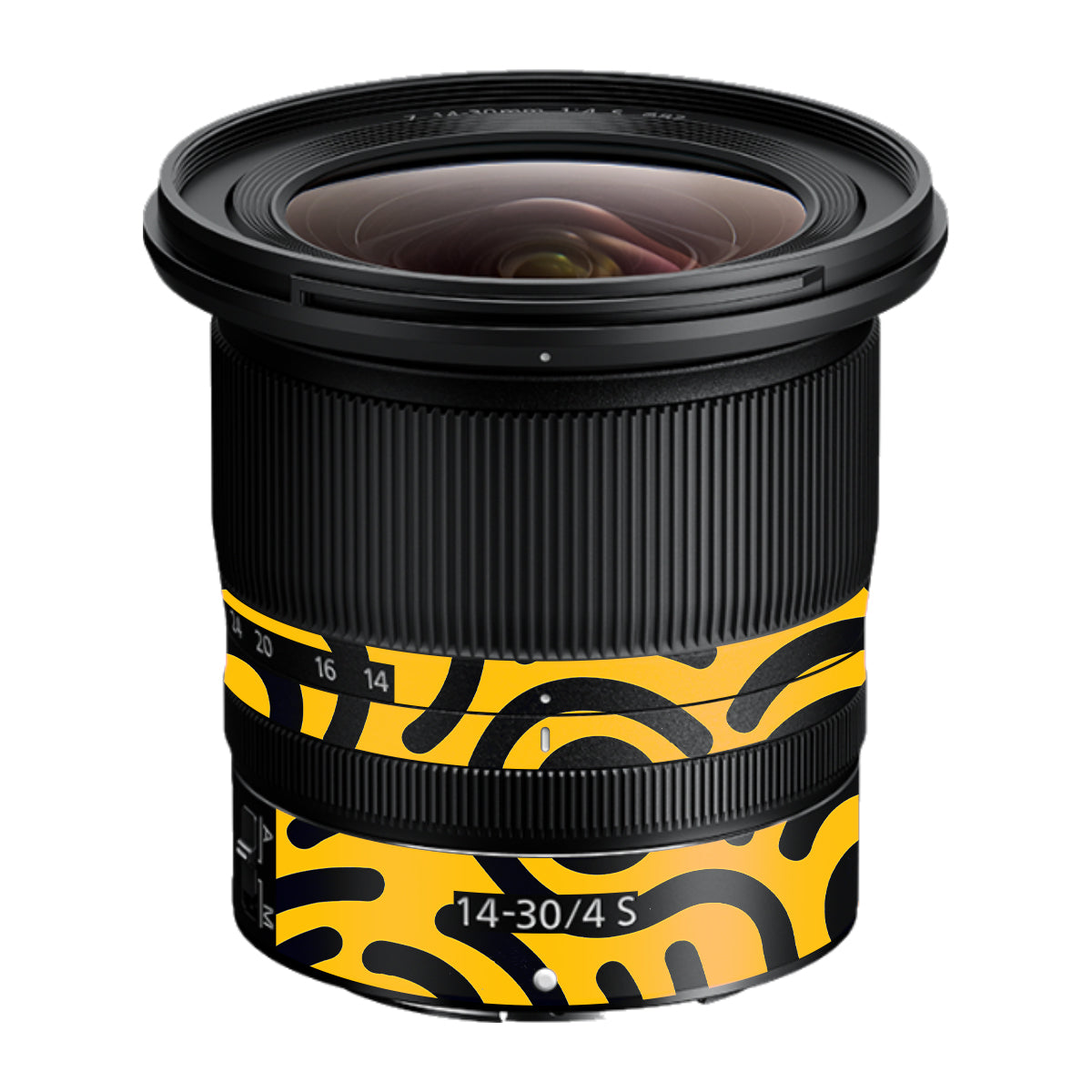Minimal Yellow Wave Nikon Nikkor Z 14-30mm F/4 S Camera Lens Skin