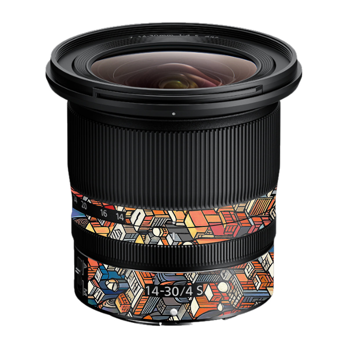 Isometric Cityscape Nikon Nikkor Z 14-30mm F/4 S Camera Lens Skin