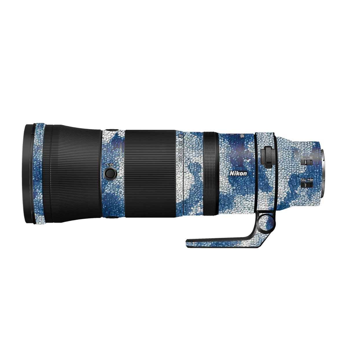 Blue Watercolor Fabric Nikon Nikkor Z 180-600mm F/5.6-6.3 VR Camera Lens Skin