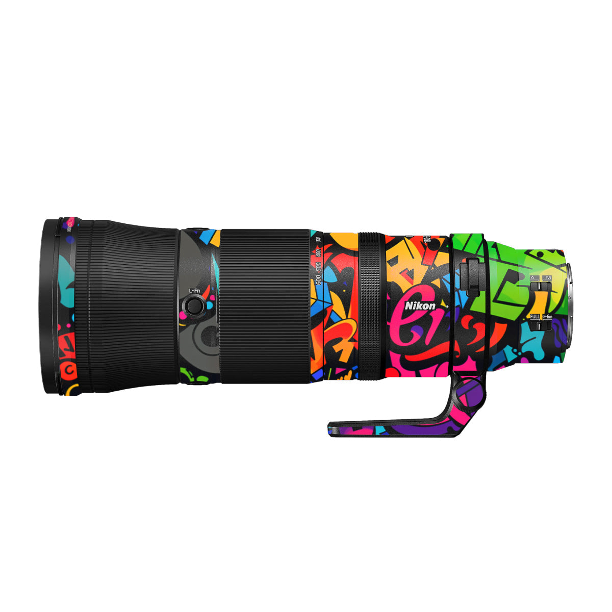 Colorful Urban Street Art Lettering Nikon Nikkor Z 180-600mm F/5.6-6.3 VR Camera Lens Skin