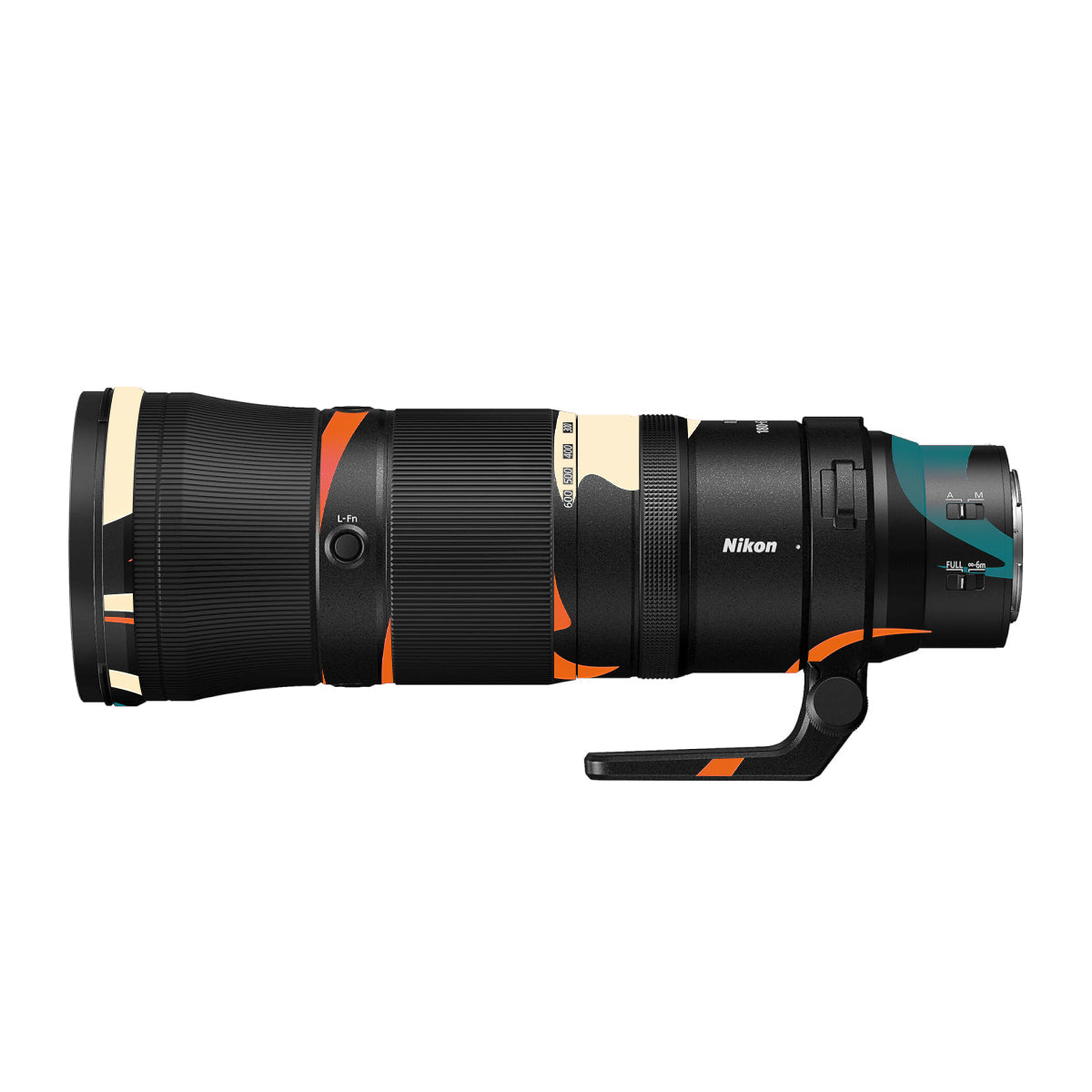 Mid-Century Abstract Swirl Nikon Nikkor Z 180-600mm F/5.6-6.3 VR Camera Lens Skin