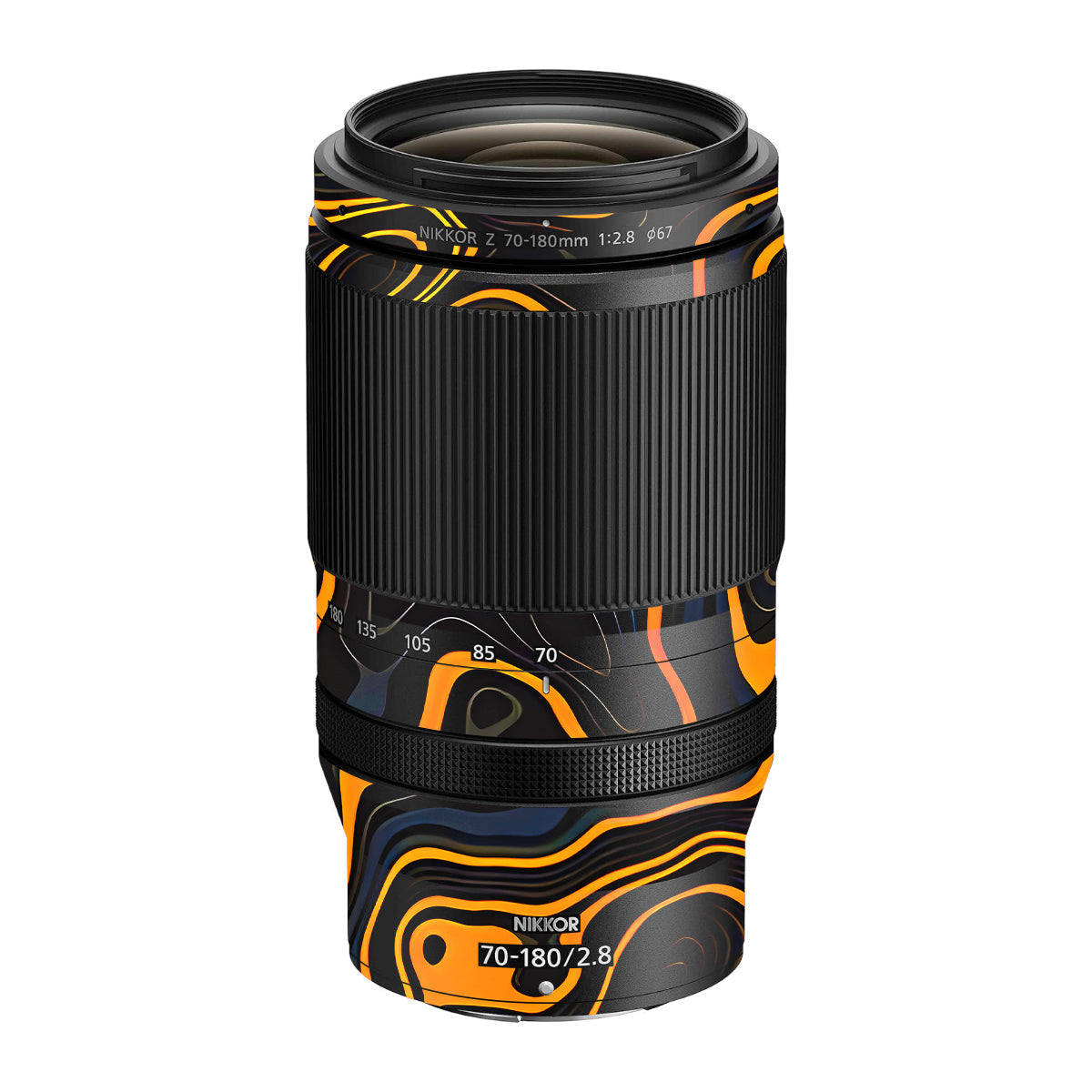 Amber Topographic Waves Nikon Nikkor Z 70-180mm F/2.8 Camera Lens Skin