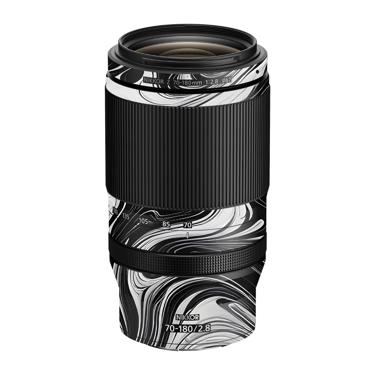 Black and White Marble Nikon Nikkor Z 70-180mm F/2.8 Camera Lens Skin