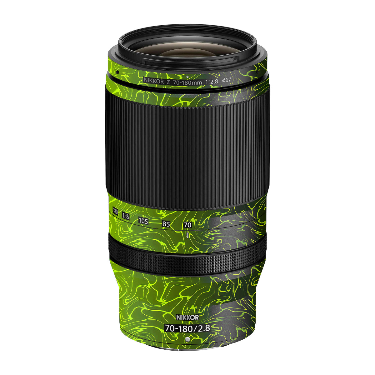 Lime Yellow to Black Gradient Nikon Nikkor Z 70-180mm F/2.8 Camera Lens Skin