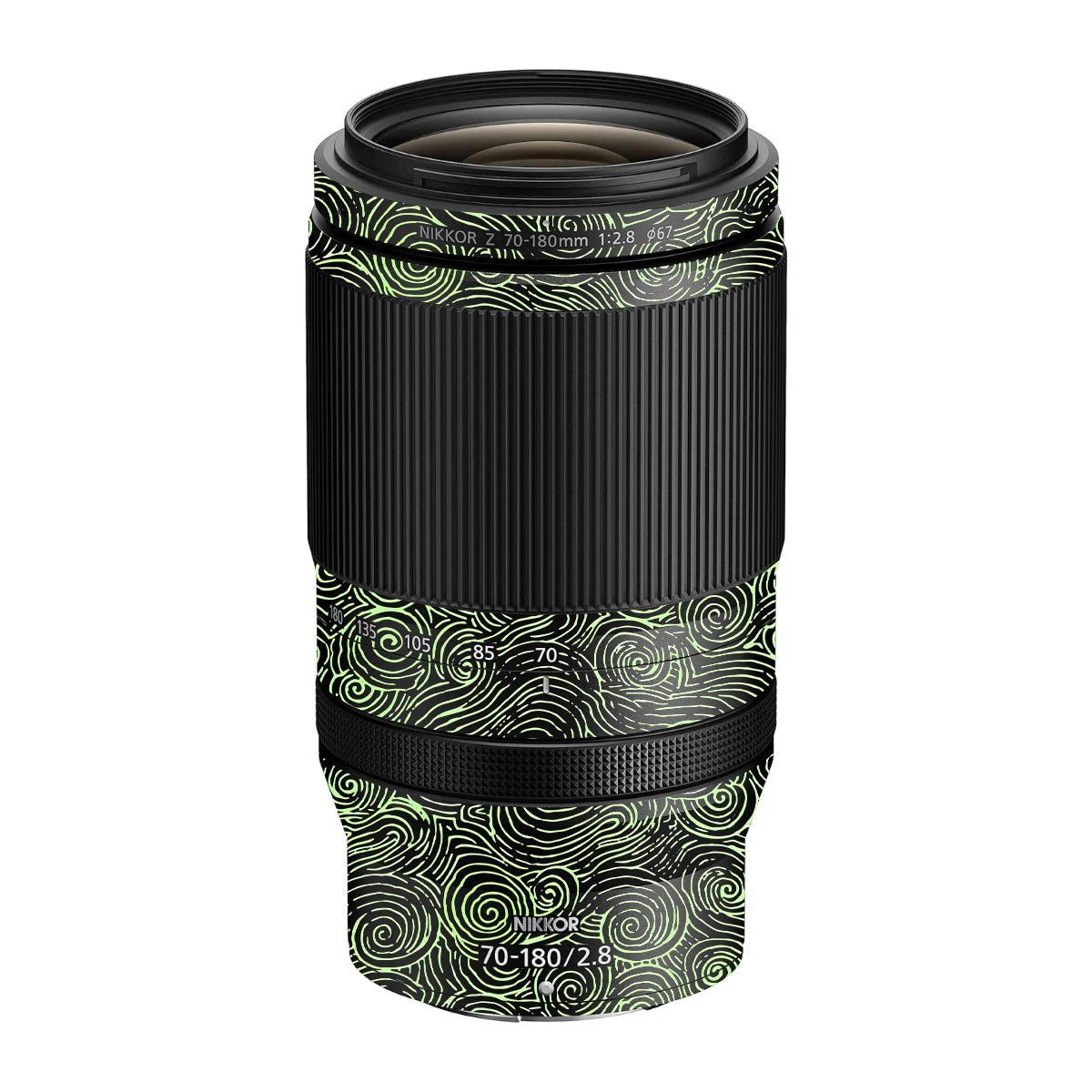 Green Spirals Nikon Nikkor Z 70-180mm F/2.8 Camera Lens Skin
