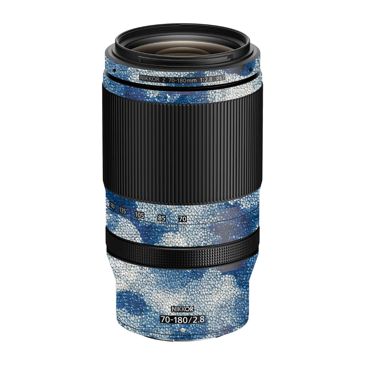 Blue Watercolor Fabric Nikon Nikkor Z 70-180mm F/2.8 Camera Lens Skin