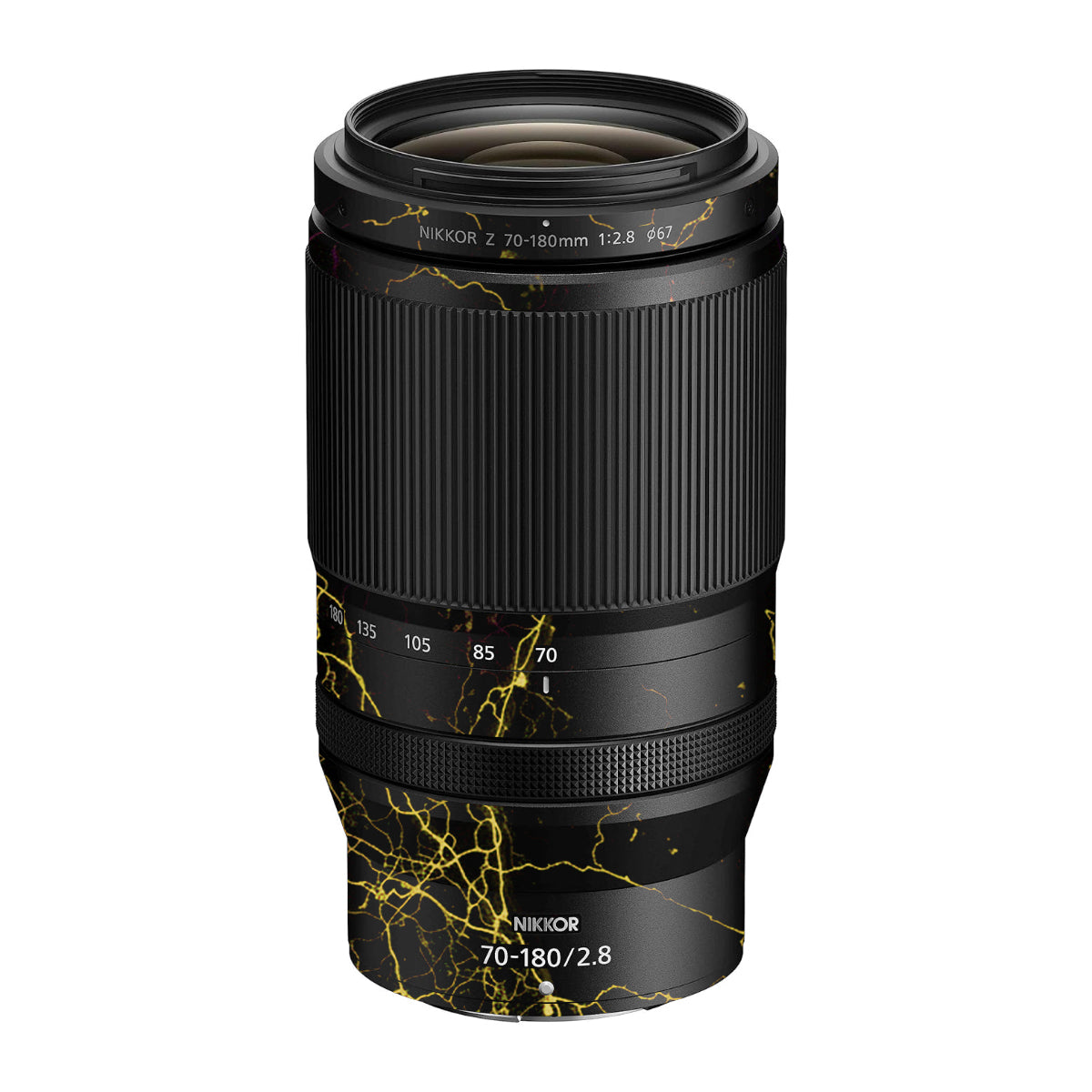 Electric Gold Veins Nikon Nikkor Z 70-180mm F/2.8 Camera Lens Skin