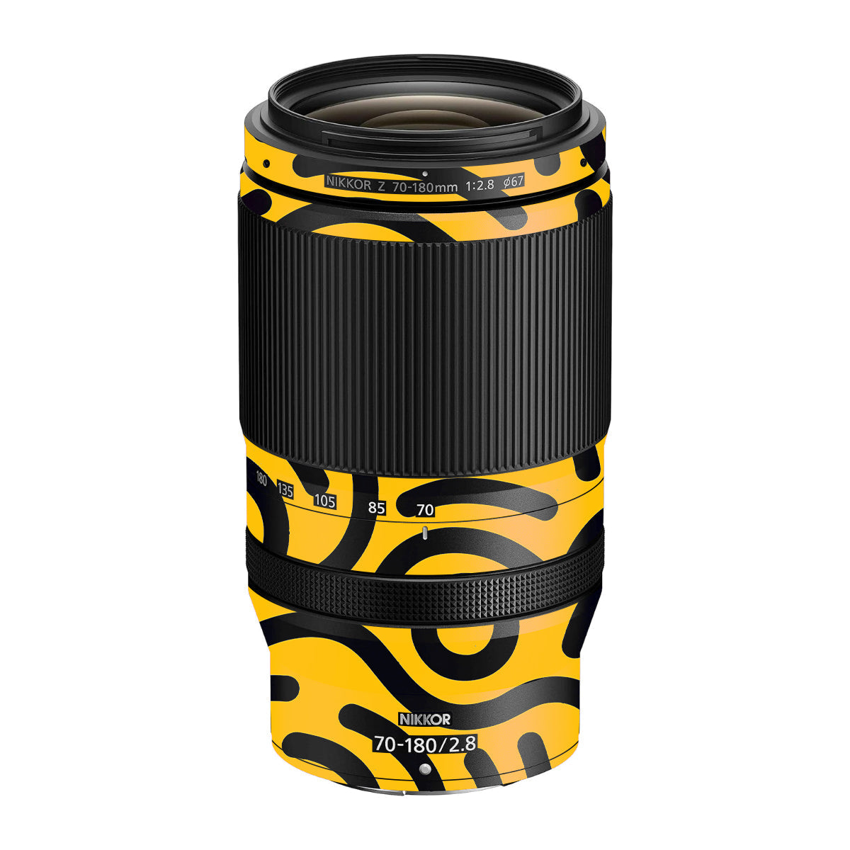 Minimal Yellow Wave Nikon Nikkor Z 70-180mm F/2.8 Camera Lens Skin
