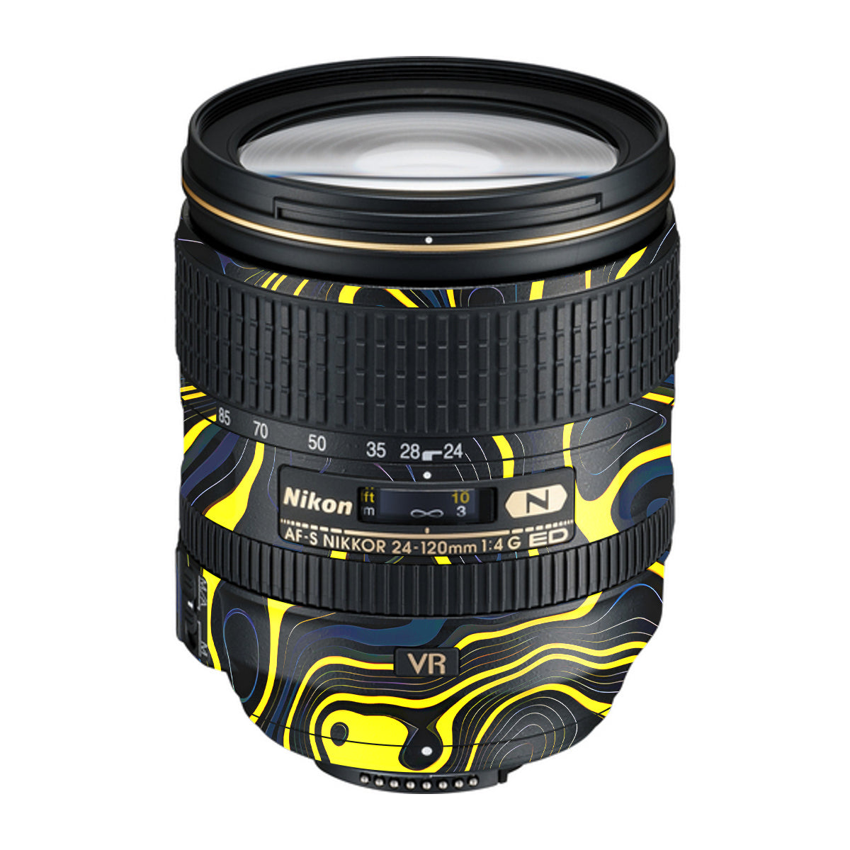 Neon Lava Contours Nikon Nikkor AF-S 24-120mm F4 G ED VR Camera Lens Skin