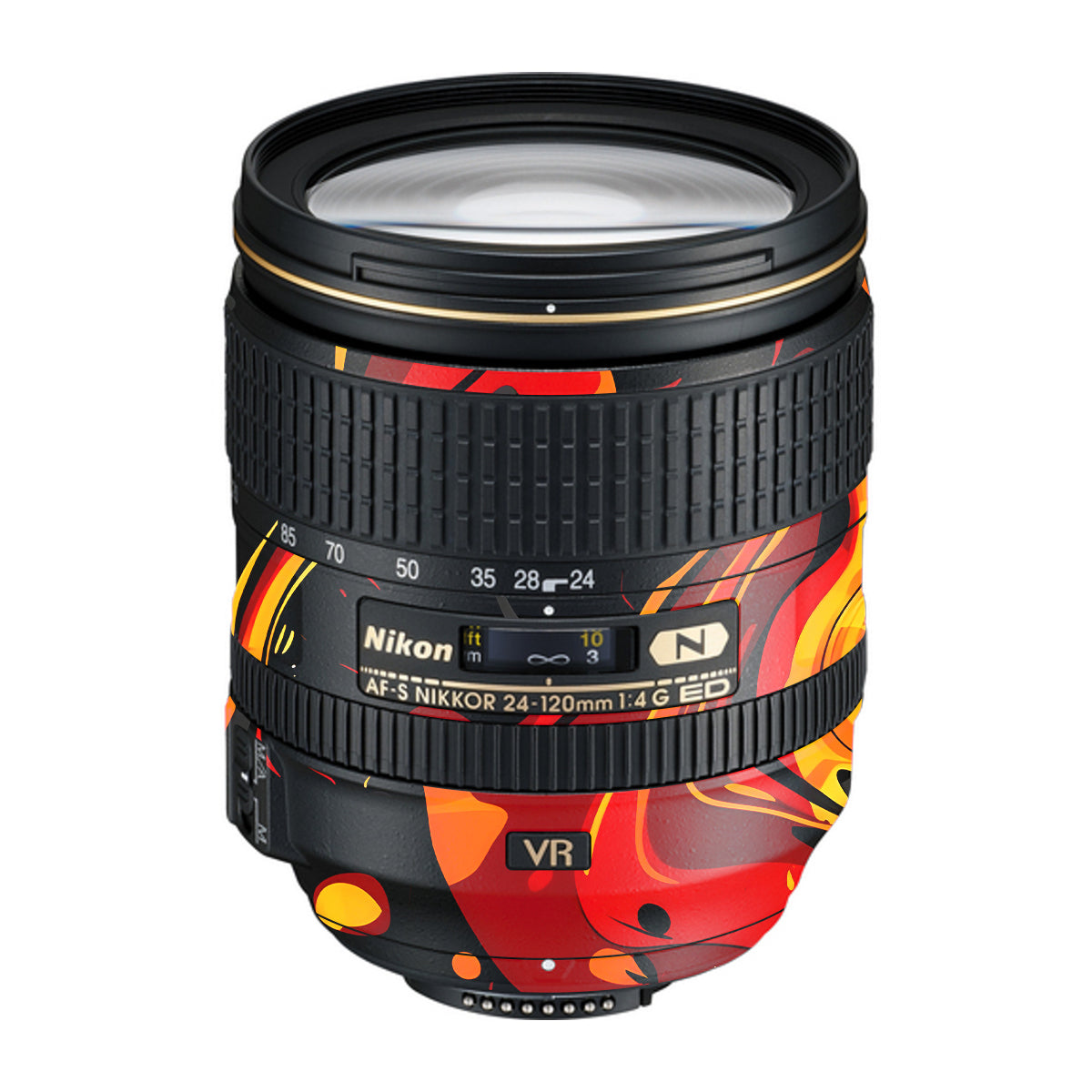 Lava Burst Nikon Nikkor AF-S 24-120mm F4 G ED VR Camera Lens Skin